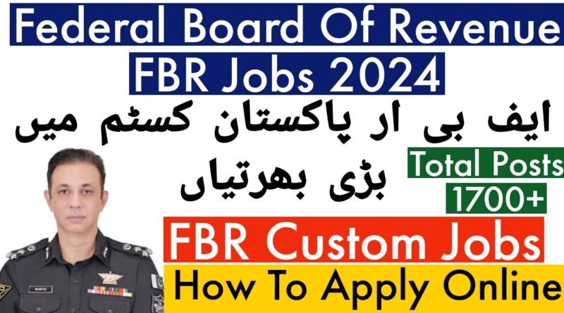 Thumbnail New Federal Board Revenue Jobs in Pakistan 2024