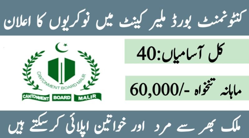 Thumbnail Latest Cantonment Board Jobs in Pakistan